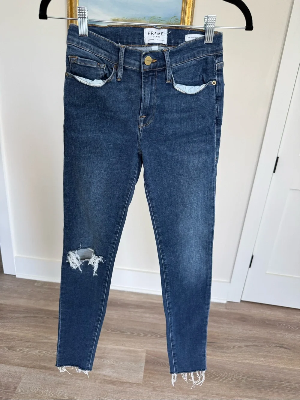 Frame denim ripped jeans